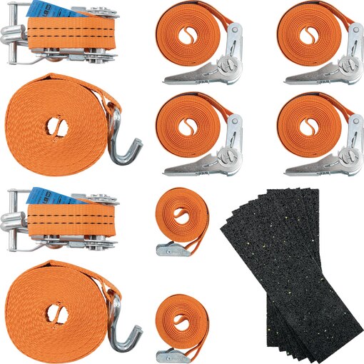 Zurr-Set Transporter und Anhänger, Zurrgurt, Spanngurt mit Tasche