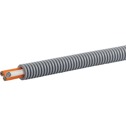 Isolierrohr Beton mit Datenkabel CAT 7 Duplex + Koax Sat110 Kabel