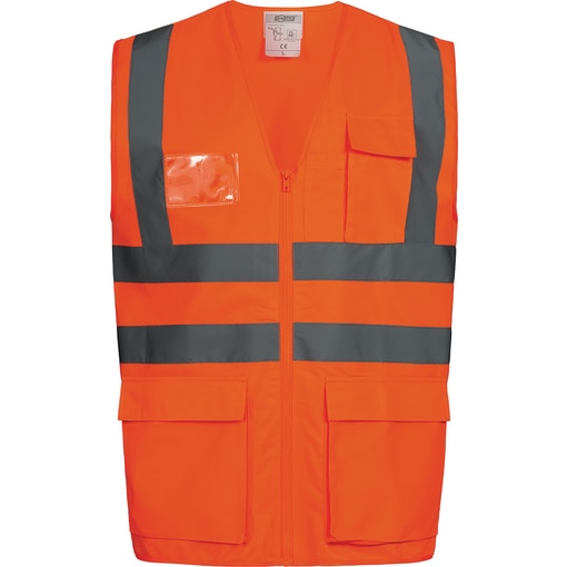 Warnschutz-Weste mit Taschen, orange