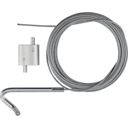Drahtseil 1,5 mm, 2,5 mm Trapezblechhaken mit Schloss 1 - 5 m