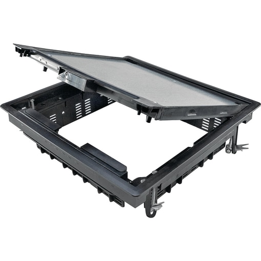 Klappdeckel quadratisch schwarz, Unterflursystem