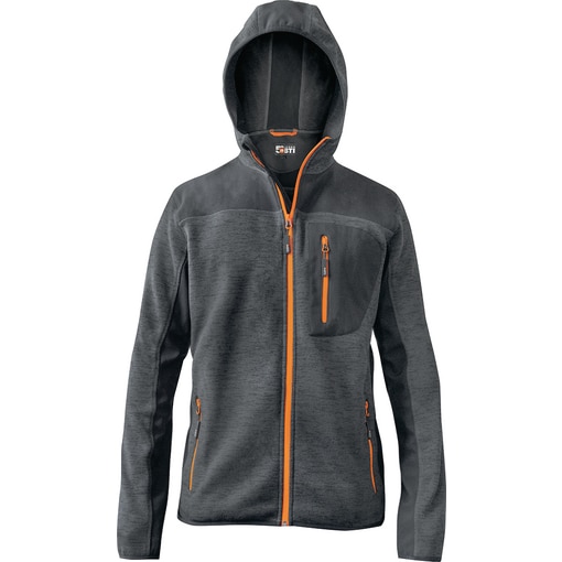 Strickjacke 50-Jahre-BTI, grau, anthrazit