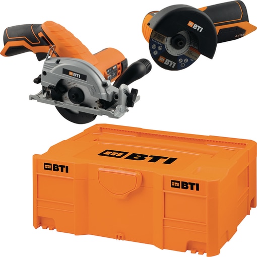 Akku-Winkelschleifer A-WKS 12 V + Akku-Handkreissäge A-HKS 12 V BTI Box 2