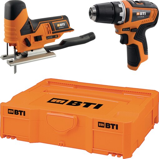Akku-Bohrschrauber A-BS1 BL 12 V + Akku-Stichsäge A-ST 12 V BTI Box 1