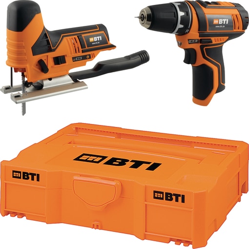 Akku-Bohrschrauber A-BS2 12 V + Akku-Stichsäge A-ST 12 V in der BTI Box 1