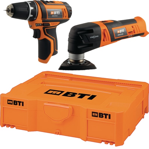 Akku-Bohrschrauber A-BS2 12 V + Akku-Unimaster A-UM BL 12 V BTI Box 1