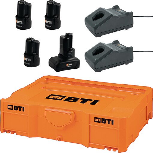 12-Volt-Starter-Sets 2 x 2,0 und 2,0 + 6,0 Ah BTI Box 1