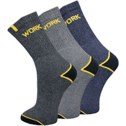 Workersocken 3er-Pack, Arbeitssocken, Arbeitsstrümpfe