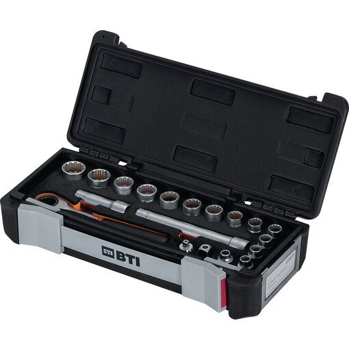Loop-Ratchet Steckschlüsselsatz I-Socket in Smart-Box, 19-teilig, Durchsteckratschenset 3/8-Zoll