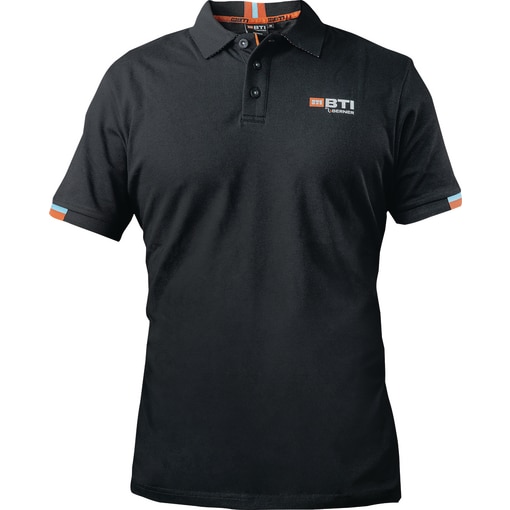 Herren-Poloshirt BTI by BERNER, schwarz, Kragen, Polo