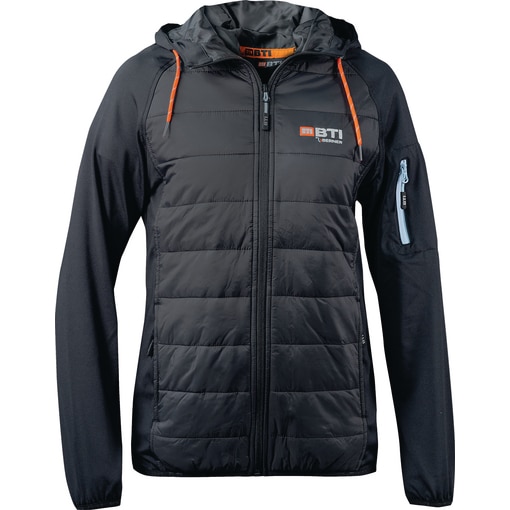 Damen-Hybridjacke BTI by BERNER, schwarz, Kapuze