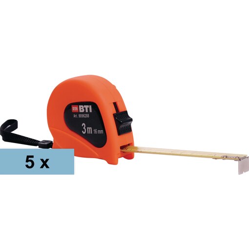 5er-Set Massband 1K ohne Magnet 3 m