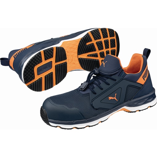 Halbschuh Chase S1P, blau-orange, Paar