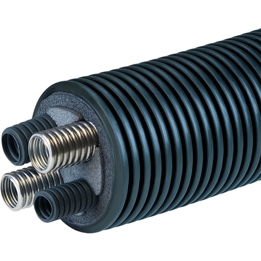 WP Wärmepumpe Rohr mit Edelstahl Medienleitung 