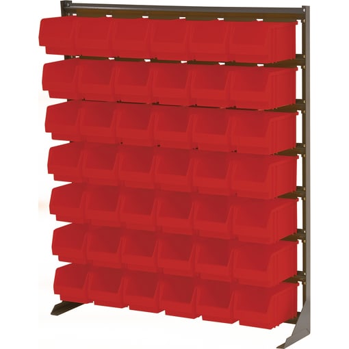 Norm-Regal 10 D mit Lagerboxen Gr. 3 rot