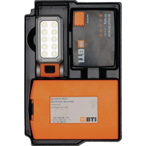 12 Volt Set Spiralbohrer Bit LED Akku-Arbeitslampe + Inlett