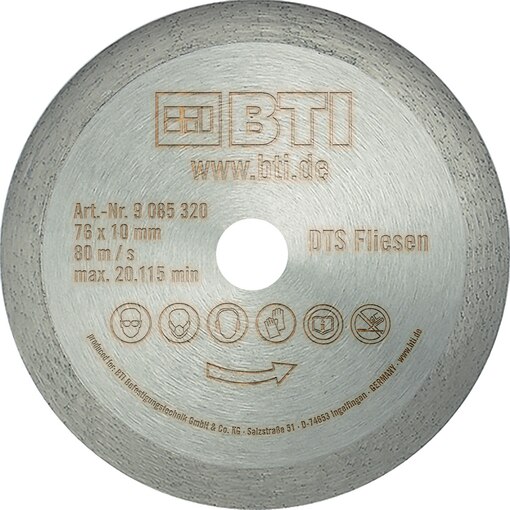 Diamant-Trennscheibe Fliesen Ø 76 mm x 1,0 x 10 mm, DTS Fliesen Ø 76 mm