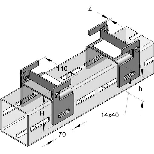 CM Gleitunterlage XL 100 stehend mit Abhebesicherung, CM Gleitunterlage XL 120 stehend mit Abhebesicherung