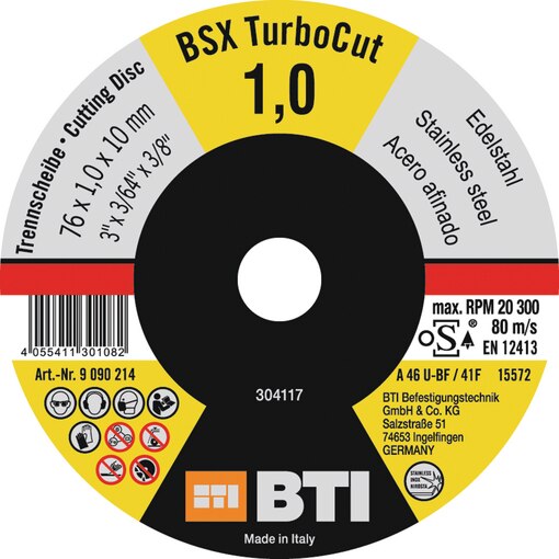 Trennscheibe BSX Inox Ø 76 mm