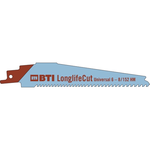 Reciprosägeblatt, Säbelsägeblatt, Reciprosägeblätter, Säbelsägeblätter, HM, Hartmetall, LongLifeCut, Universal, 6 - 8 / 152