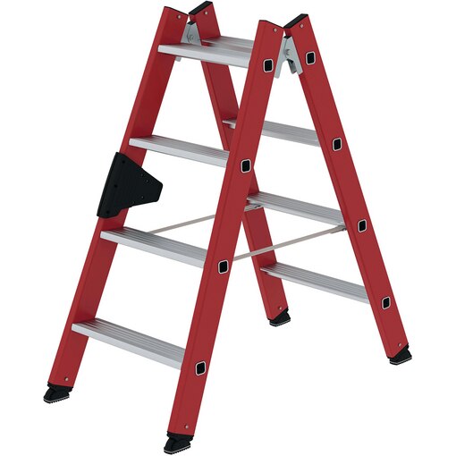 Stufen-Stehleiter GFK, Alu, 2 x 4 Stufen, Günzburger Steigtechnik