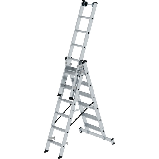 Stufen-Mehrzweckleiter dreiteilig, 3x6