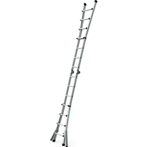 Sprossen-Teleskopleiter 4x4 als Anlegeleiter