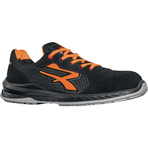 Halbschuh Nairobi S1P schwarz/orange, rechts, Außenseite