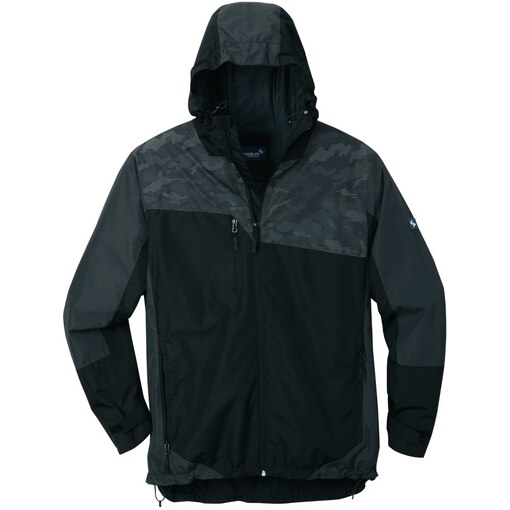 Regenjacke Amper, schwarz, vorne
