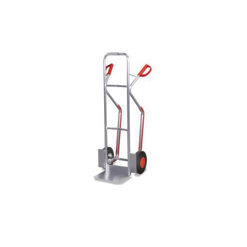 Alu-Kufenkarre, Tragl. 200kg, Schaufel BxT 320x250mm, Vollgummi-Bereifung