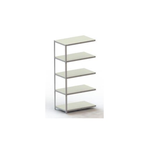 Lagerregal,Anbaufeld,HxBxT 2000x1002x604mm,Fachlast 100kg,5xStahlboden