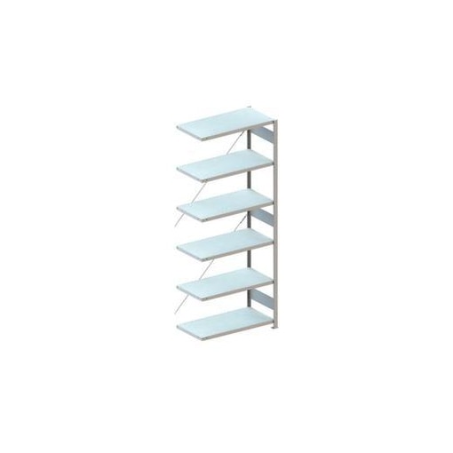 Systemregal,Anbaufeld,CLIP,HxBxT 2500x756x536mm,Fachl. 100kg,6xStahlboden