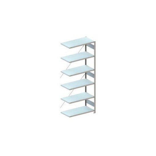 Systemregal,Anbaufeld,CLIP,HxBxT 2500x756x536mm,Fachl. 100kg,6xStahlboden