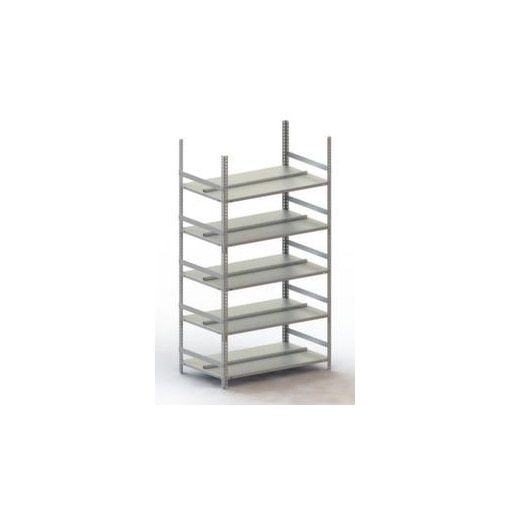 Aktenregal, Grundfeld, HxBxT 1850x1004x604mm, Fachlast 80kg, 5xStahlboden