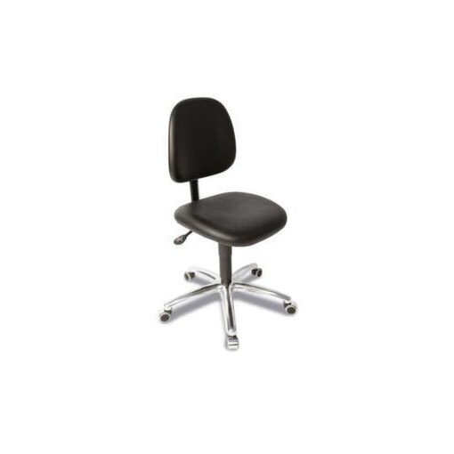 Arbeitsdrehstuhl, Sitz Kunstleder schwarz, Sitz HxBxT 510-650x470x450mm