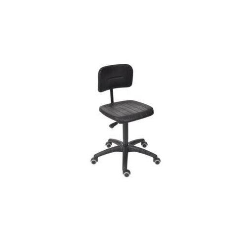 Arbeitsdrehstuhl, Standardsitz schwarz, PU, Sitz HxBxT 465-655x420x400mm