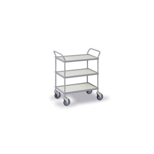Allzweckwagen,Tragl. 150kg,3 Etage(n),Ladefl. LxB 660x340mm,silbergrau