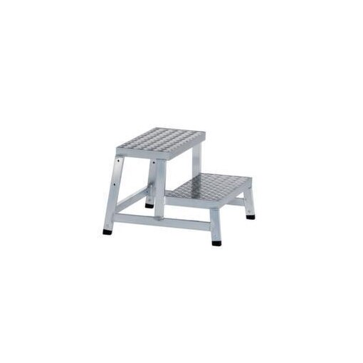 Arbeitspodest, Grundmodul B, Alu, Podest H 400mm, 2 Stufe(n)