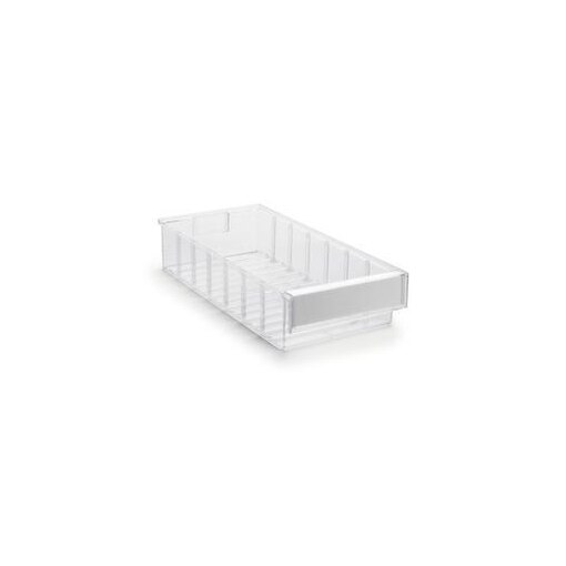 Kleinteilekasten, HxBxT 82x186x300mm, Polystyrol, transparent