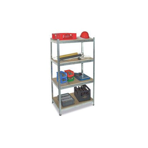 Lagerregal, Grundfeld, HxBxT 1800x900x600mm, Fachl. 265kg, 4xHolzboden