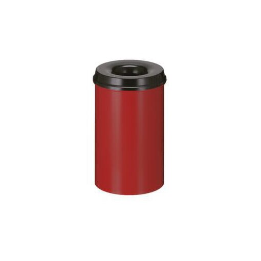 Papierkorb, selbstlöschend, 20l, HxØ 426x260mm, Kopfteil schwarz