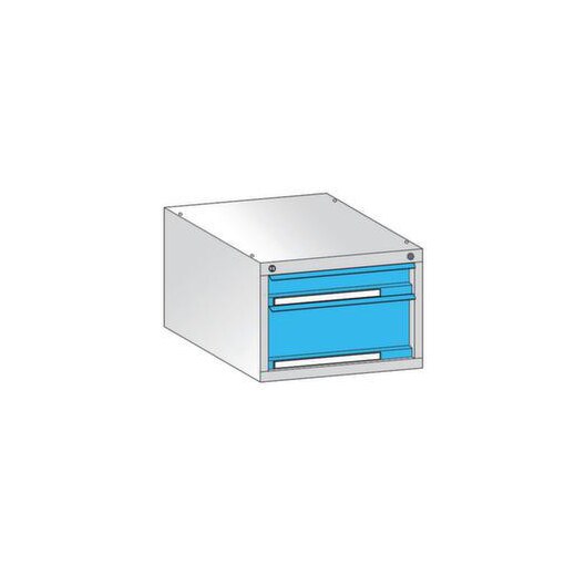 Schubladen-Unterbau, f. Werkbank, H 350mm, Front RAL5015