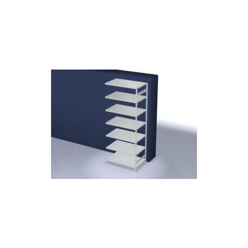 Systemregal, Anbaufeld, HxBxT 3000x1310x835mm, Fachl. 330kg, 7xStahlboden
