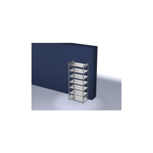 Aktenregal, Grundfeld, HxBxT 2350x1060x635mm, Fachlast 90kg, 7xStahlboden