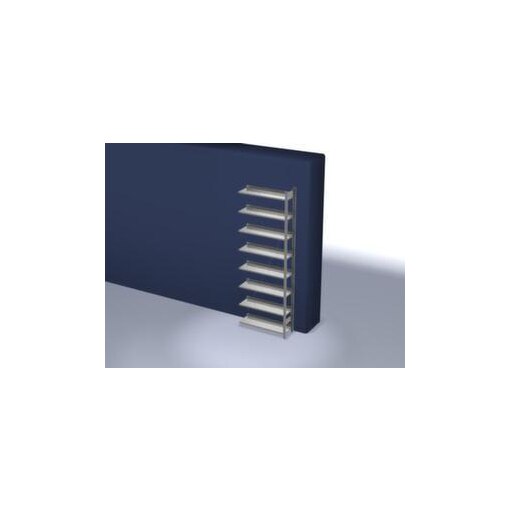 Aktenregal, Anbaufeld, HxBxT 2700x1010x335mm, Fachlast 60kg, 8xStahlboden