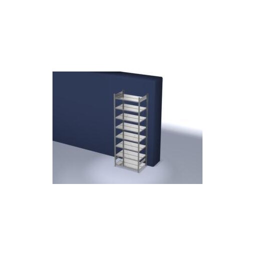 Aktenregal, Grundfeld, HxBxT 2700x1060x635mm, Fachlast 90kg, 8xStahlboden