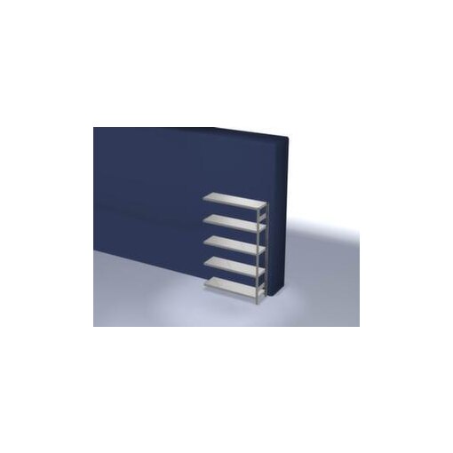Systemregal, Anbaufeld, HxBxT 2000x1310x435mm, Fachl. 215kg, 5xStahlboden