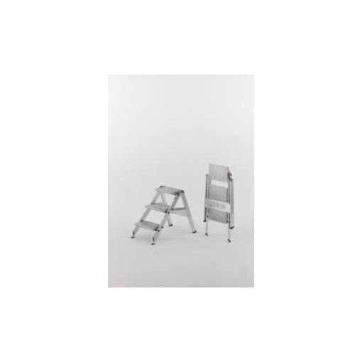 Klapptritt, Podest H 690mm, einseitig, 3 Stufe(n), Alu
