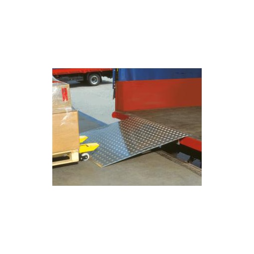 Überfahrbrücke, LxB 1200x1250mm, Tragl. 600kg, m. Anschlagwinkel, Alu