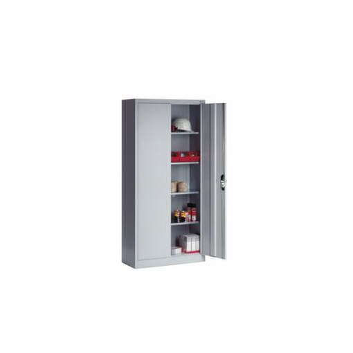 Universalschrank, RAL7035, HxBxT 1950x930x400mm, 4xStahlboden, Zyl.-Schl.